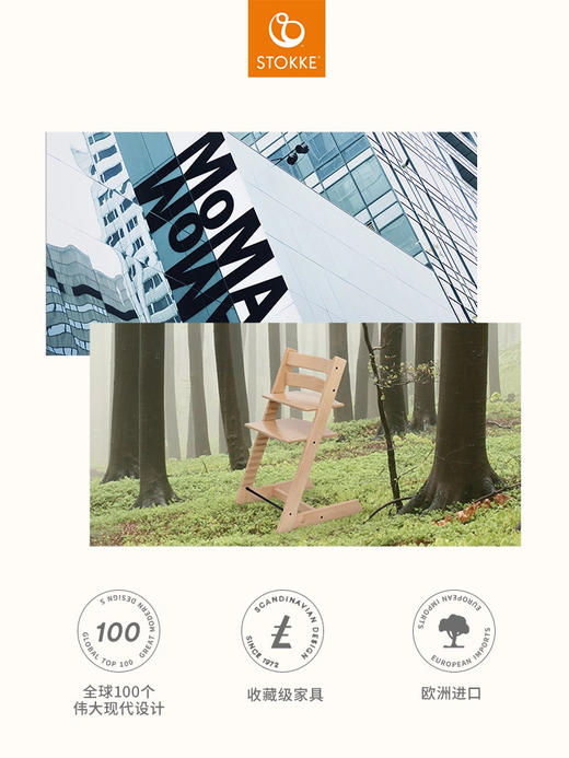 收藏级艺术品 | 坐出好仪态 | 北欧Stokke Tripp Trapp 婴儿成长椅宝宝餐椅TT 儿童餐椅学坐椅踢踢椅 商品图6