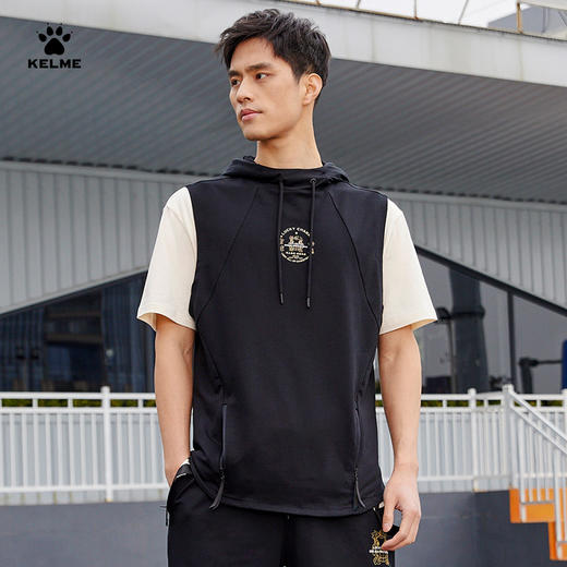 KELME卡尔美连帽背心男2023有球必应系列 篮球上衣潮流无袖套头衫 商品图0