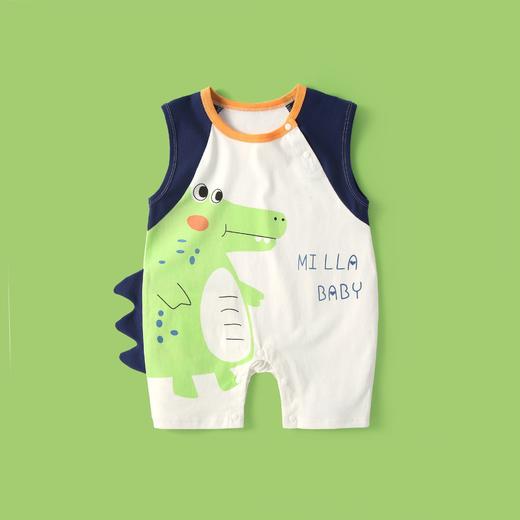 网红风夏季薄款宝宝连体衣超萌外穿新生儿无袖哈衣服 商品图3