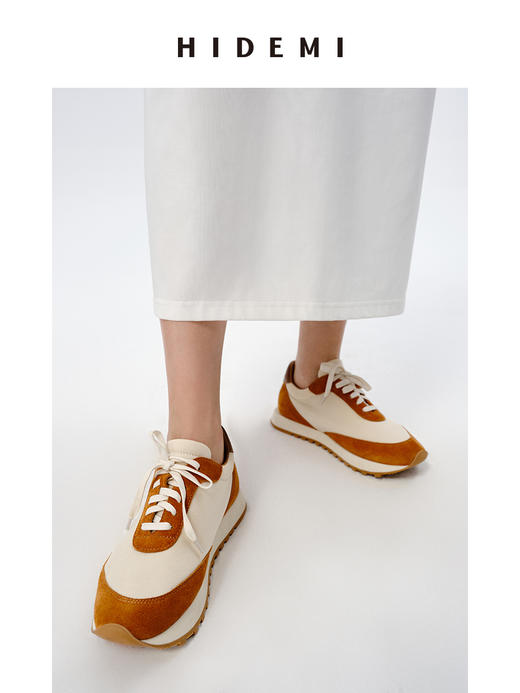 HIDEMI 极简小羊皮拼接boy sneaker 小男孩球鞋 商品图4