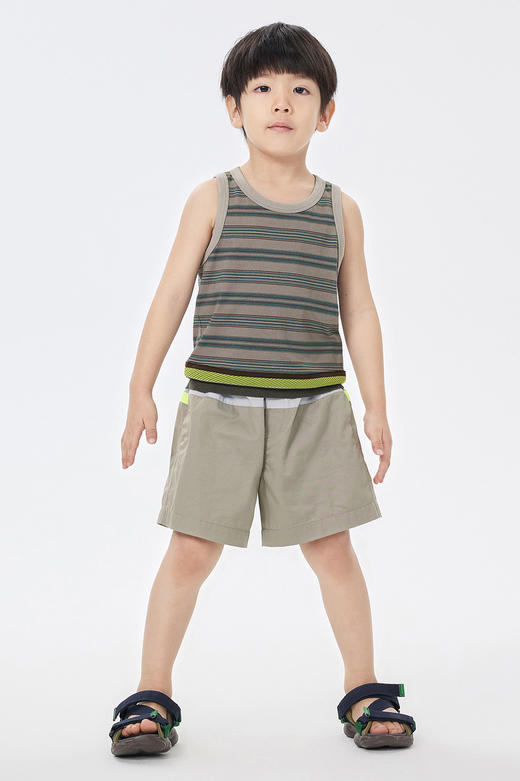 jnby  23年夏款  高支府绸细腻拼接短裤  1N5E12580 商品图0