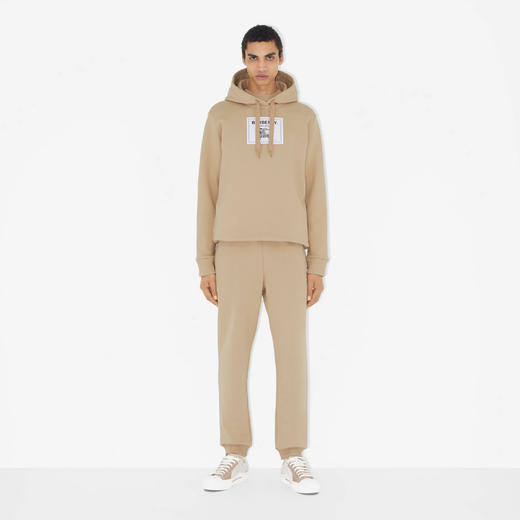 BURBERRY 巴宝莉 男士 Prorsum 标签棉质连帽卫衣 卡其色 8068464 A7405 商品图1