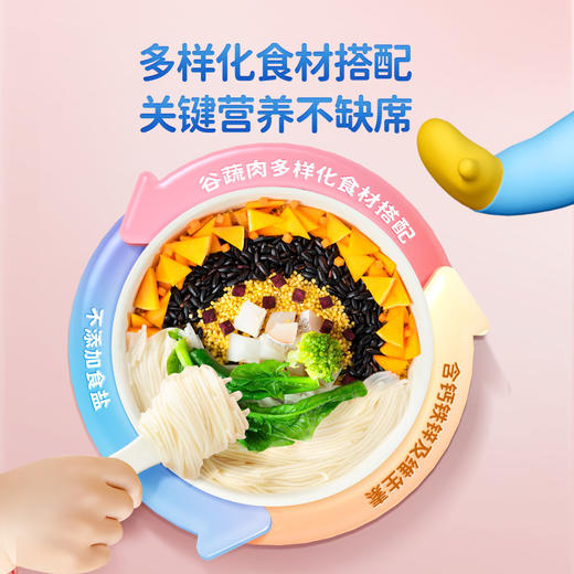 小鹿蓝蓝婴幼儿谷物肉蔬营养面450g 商品图2