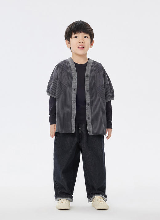 jnby  23年夏款  轻薄细腻撞色拼接短袖衬衣  1N5211670 商品图5