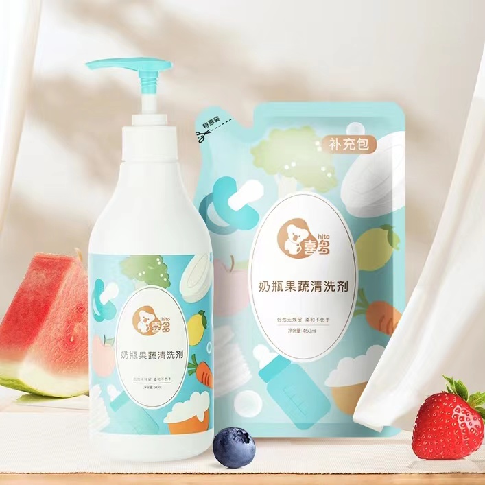 【喜多】果蔬奶瓶清洗剂-组合装（500ml+450ml）