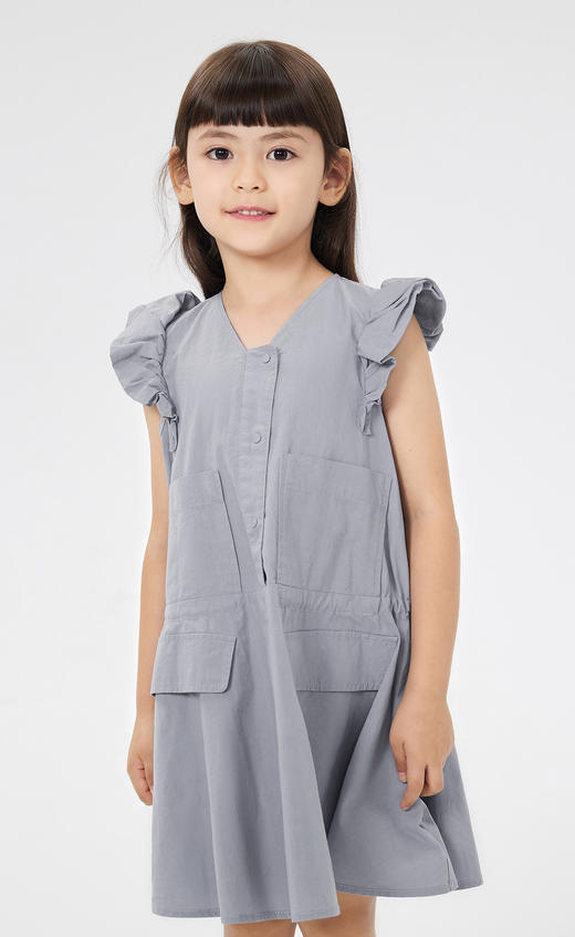 jnby  23年夏款  全棉微皱凉爽短袖连衣裙  1N4G13840 商品图9