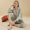 金三塔印花真丝睡衣女两件套100%桑蚕丝宽松可外穿家居服 YSFBA222 商品缩略图4