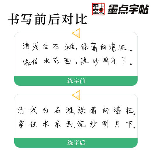 墨点字帖 楷书入门 荆霄鹏字帖基本笔画偏旁部首间架结构基础训练练字帖成年正楷临摹练字帖 商品图4