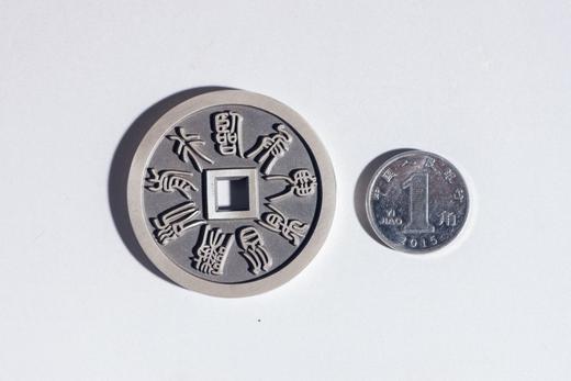 矩德泉坊 纯银手作   九字真言背八卦（3.8厘米版）539 商品图6