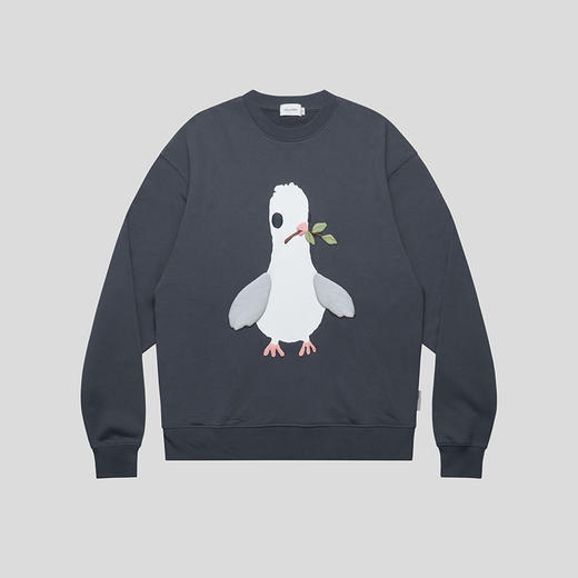 GOODBAI GOODEES发泡印花图案oversize 无帽卫衣 商品图4