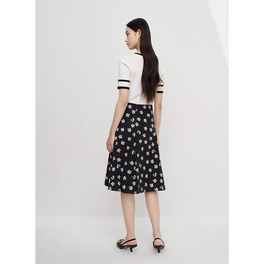 NEELLY纳俪商场同款夏季新款碎花不规则半身裙女中长款A字裙百搭N23043E01098 商品图3