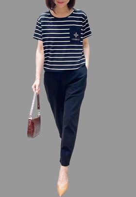 女圆领短T5821