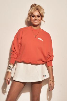 Reina Olga FAWCETT SWEATSHIRT EMBR. - Red 女装 网球 上装 秋冬
