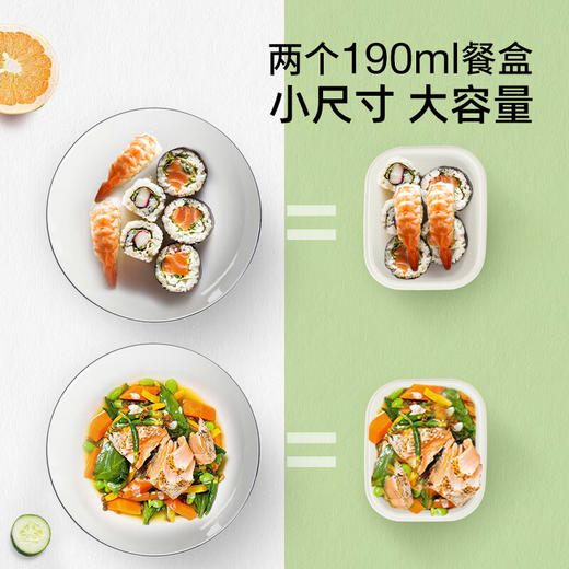 膳魔师隔热饭盒多功能轻食便当饭包微波炉加热餐盒午餐组带手提袋 商品图2