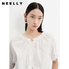 NEELLY纳俪商场同款立领抽绳衬衫女宽松休闲短袖上衣夏季新款简约N23043R01084 商品缩略图2