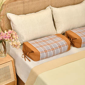 英伦格纹系列荞麦壳枕头全荞麦壳成人护颈枕