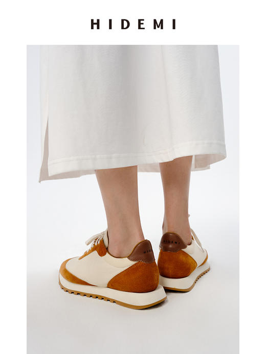 HIDEMI 极简小羊皮拼接boy sneaker 小男孩球鞋 商品图5