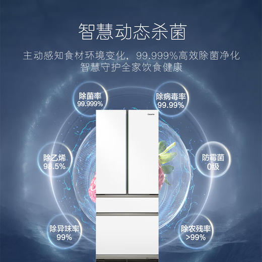 卡萨帝（Casarte）505升纯白系列原创平嵌设计师系列多门白色家用大容量高端超薄电冰箱变频BCD-505WGCFDM4WKU1 商品图5