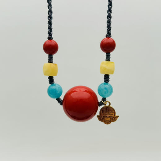 朱砂挂坠-三色配珠 商品图0
