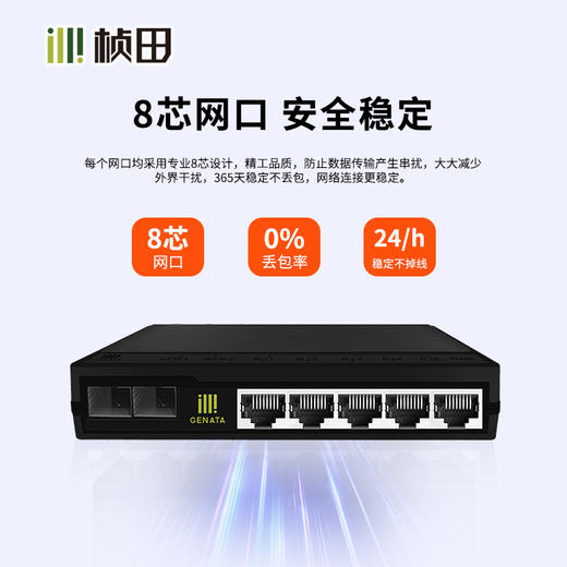 桢田2光5电全千兆交换机塑铝外壳G1207FEL 商品图2