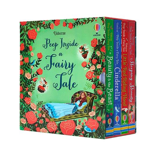 英文原版 Peep Inside a Fairy Tale Boxed set 偷偷看里面童话故事4册盒装 睡美人 小红帽 美女与野兽 灰姑娘 纸板翻翻书 英文版 商品图4
