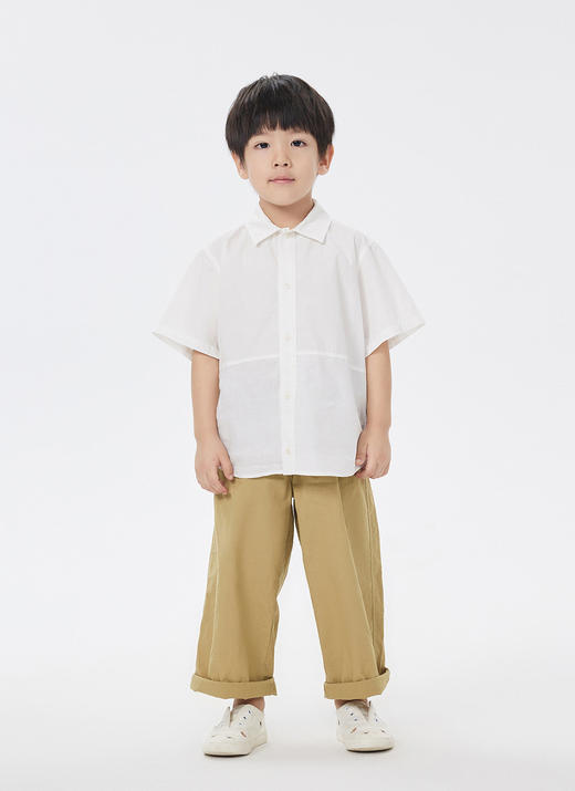 jnby  23年夏款  棉麻撞色拼接短袖衬衣 1N5211940 商品图10