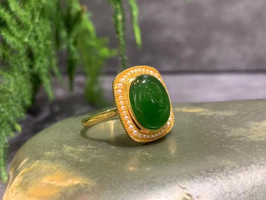 【御珠宫坊】金镶碧玉戒指 商品图2