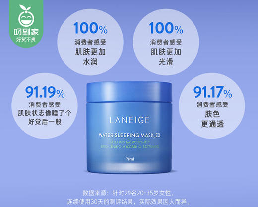 【预售-12月5日配送】兰芝夜间修护睡眠面膜/1罐（70ml）生产日期：25年4月 商品图1