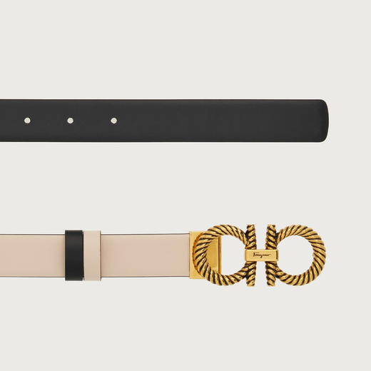 FERRAGAMO 菲拉格慕 女士双面可调式皮革腰带 米色 23 0240 759517 商品图1