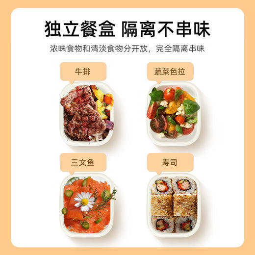 膳魔师隔热饭盒多功能轻食便当饭包微波炉加热餐盒午餐组带手提袋 商品图3