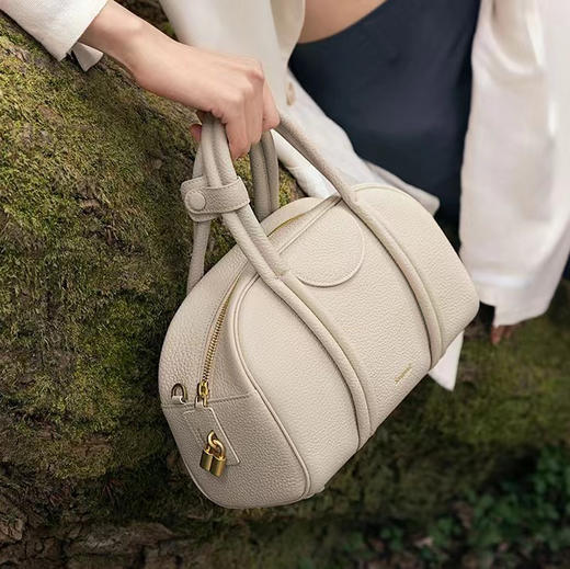 Songmont保龄球包小号中号休闲波士顿包新款单肩包手提斜挎女包 商品图0