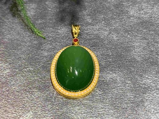 【御珠宫坊】金镶碧玉吊坠 商品图1