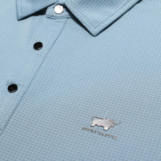 布兰施甄选男装系列透气纯色POLO衫 商品图3