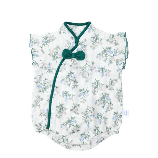 【旗袍包屁衣】婴儿夏装薄款旗袍连体衣2023新款女宝满月照百日宴中国风包屁衣 商品图4