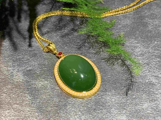 【御珠宫坊】金镶碧玉吊坠 商品图4