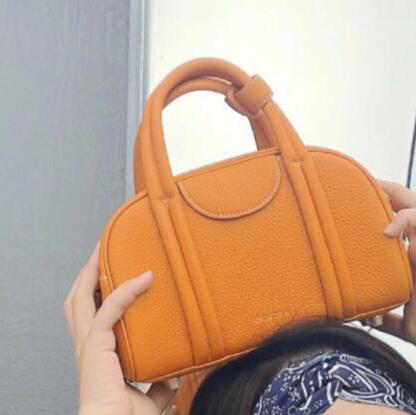 Songmont保龄球包小号中号休闲波士顿包新款单肩包手提斜挎女包 商品图3