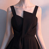 黑色宴会小晚礼服女简单大方仙女系气质主持人显瘦名媛连衣裙 商品缩略图0