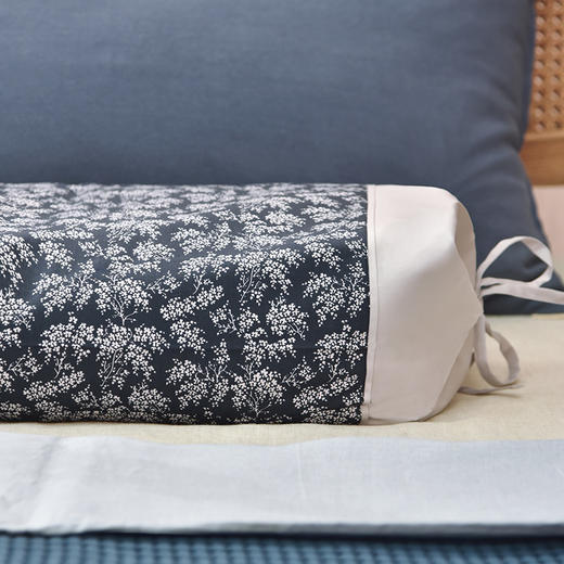 靛蓝雪松系列荞麦壳枕头高端全荞麦成人护颈枕 商品图1