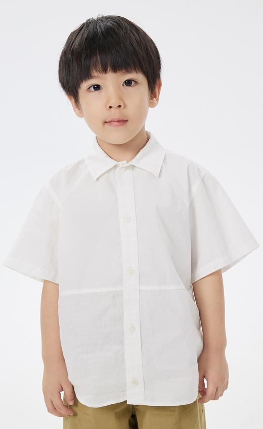 jnby  23年夏款  棉麻撞色拼接短袖衬衣 1N5211940 商品图8