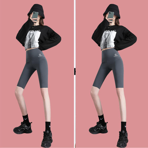 【超值两件装！穿出蜜桃臀】夏季瑜伽短裤芭比裤，鲨鱼皮五分打底裤，女外穿防走光提臀薄款紧身 商品图7