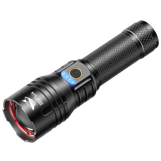 狼族优选丨微笑鲨 超亮户外照明变焦远射手电超长续航充电强光手电筒 商品图6