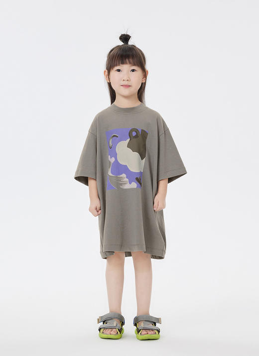 jnby  23年夏款  原创图案针织棉短袖连衣裙   1N5G14680 商品图8