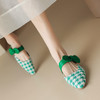 清新田园风，千鸟格纹尖头蝴蝶结拖鞋MT-ML8286 商品缩略图0