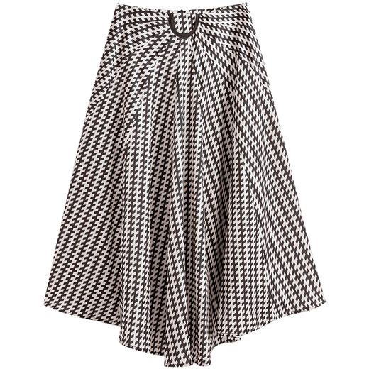 欧芮儿雪纺半身裙女2021新款夏季收腰显瘦气质高腰赫本风A字伞裙 商品图3