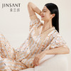 金三塔真丝 趣味条纹 蝙蝠袖两件套 真丝睡衣女100%桑蚕丝条纹印花家居服   YSFCA217 商品缩略图0