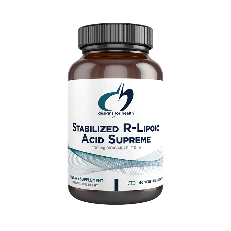 【效期至27年5月】R-硫辛xin酸胶囊 Designs for health Stabilized R-Lipoic Acid Supreme caps*  60粒/瓶