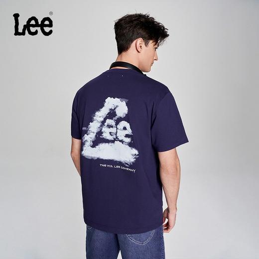 Lee商场同款23春夏新品舒适版印花圆领凉感男短袖T恤LMT004551200 商品图0