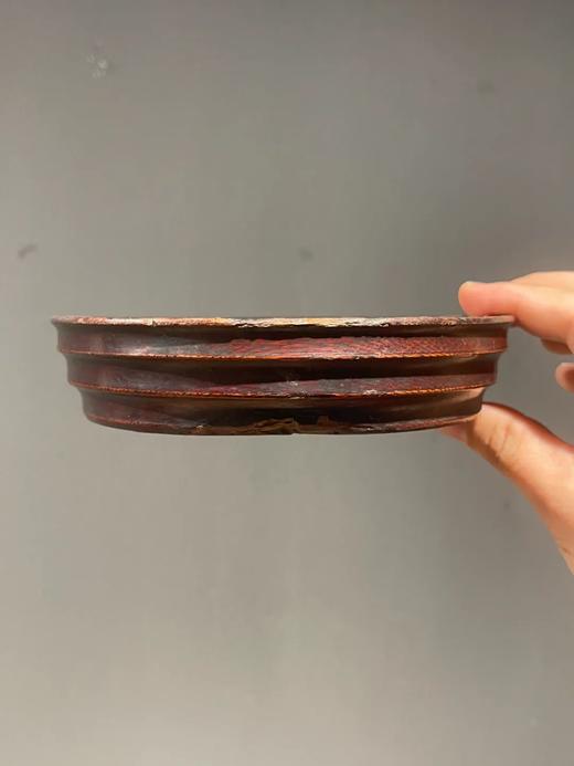 楠木雕琢髹漆弦纹香盘，顺丰包邮 商品图9