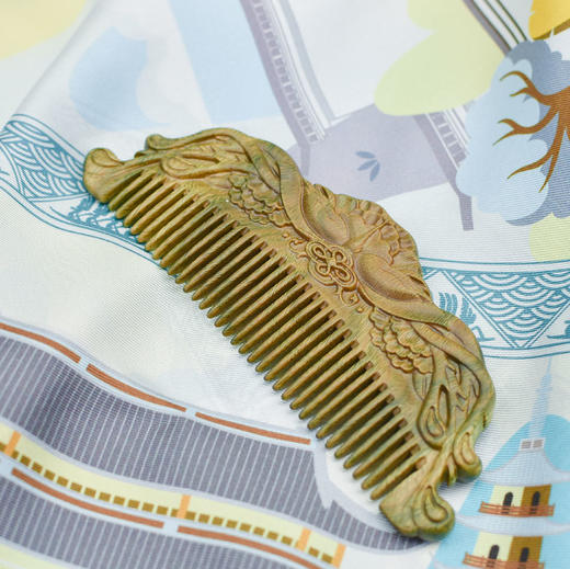 羽诗制造出品 大美宁波丝韵套装木梳丝巾文创礼盒 商品图2