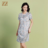 佐尔美夏季新款 弹力桑蚕丝真丝短袖碎花连衣裙女E22LS34 商品缩略图2